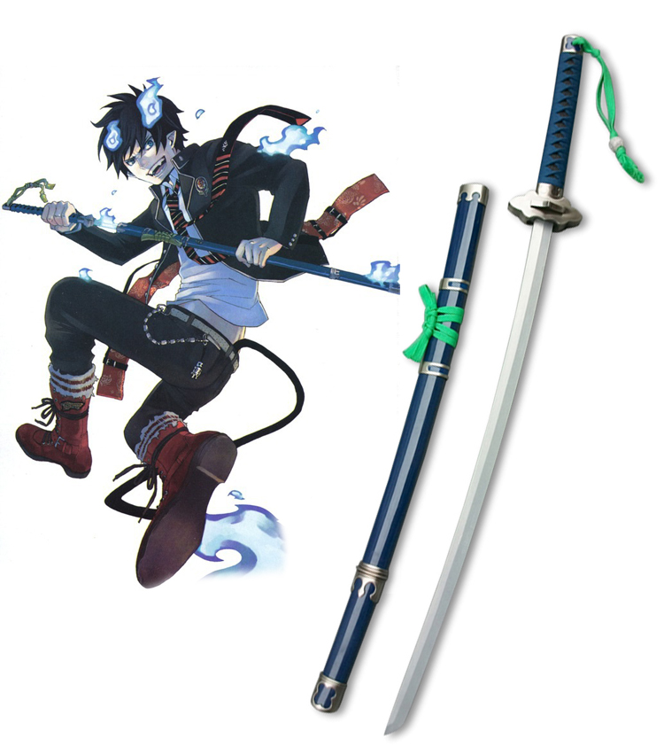 Ao no Exorcist Okumura Rin Demon-slaying Blade Kurikara Cosplay Wooden Weapons